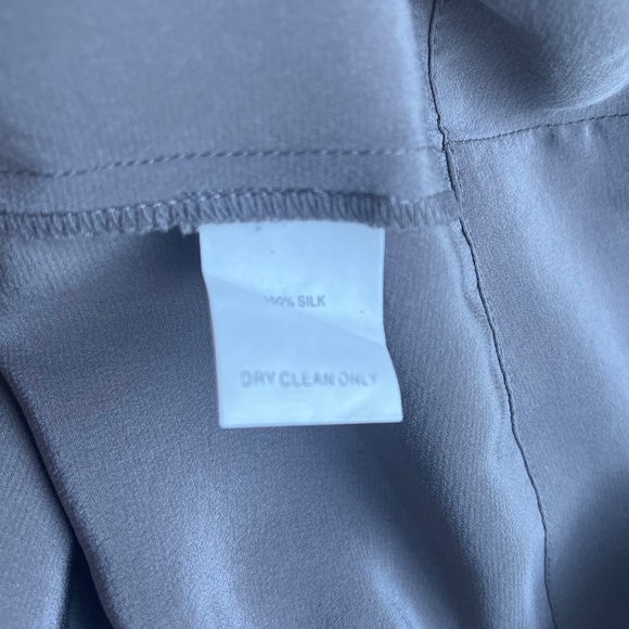 Trina Turk Silk Sheath Sleeveless Gray Leather Neck Embellishment Tunic Dress - Picture 13 of 14